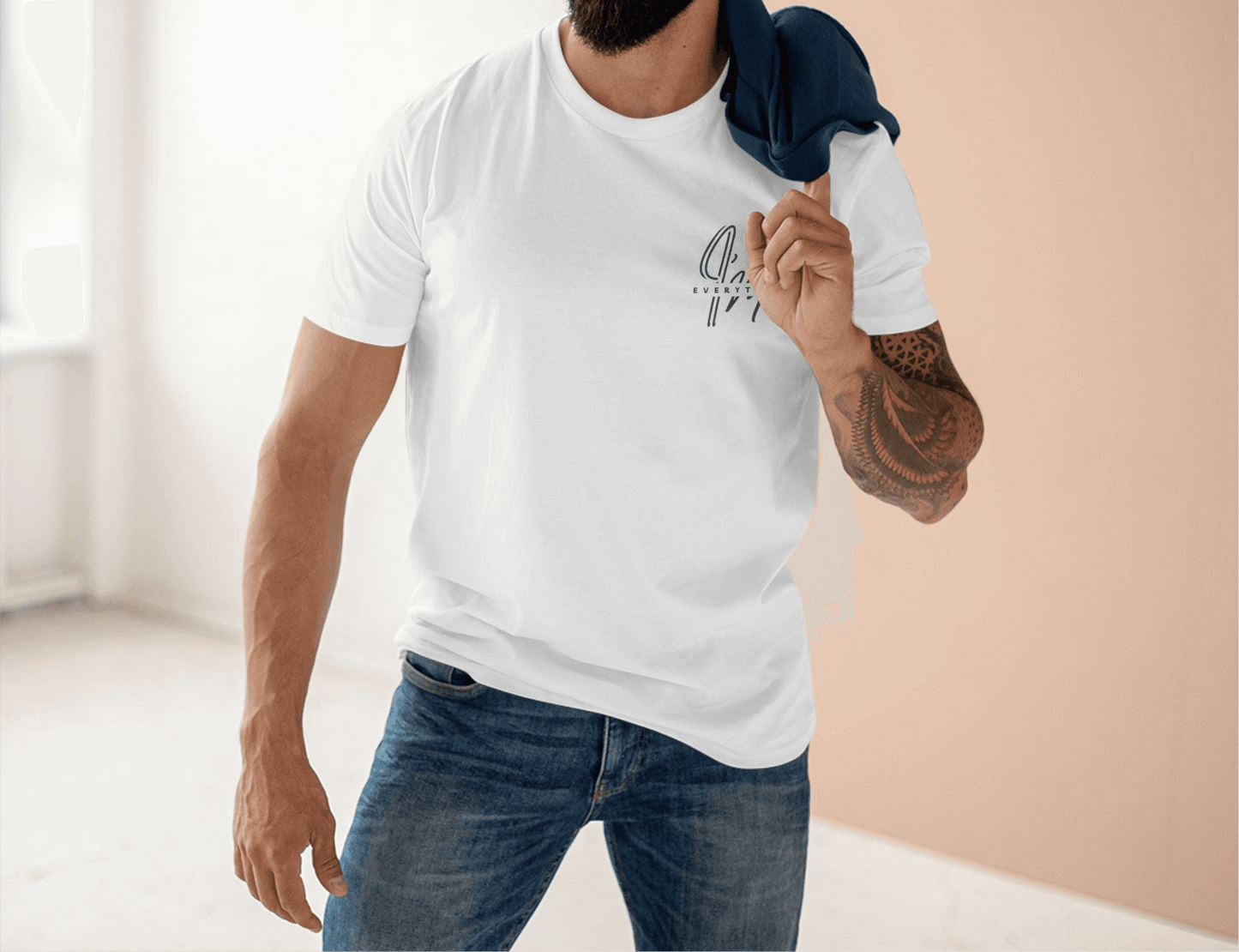 Empowering T Stay confident all day long with our Empowering T-shirt in white, featuring a minimalist chest graphic. Ideal for casual everyday wear and confidence boosting.